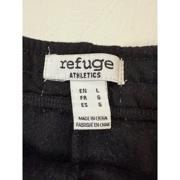 Refuge Athletics women’s Black Elastic Waist Athletic Shorts Size Large Cotton - Picture 3 of 5